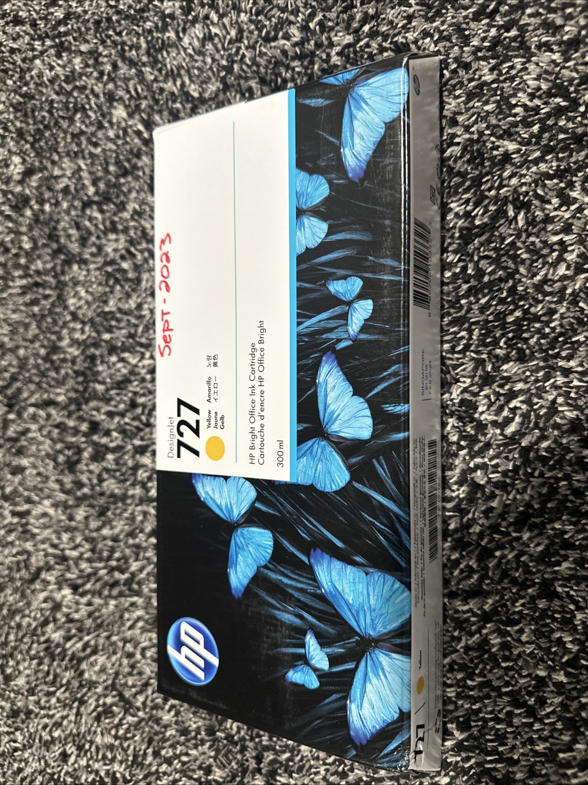 HP 727 300-ml Yellow DesignJet Ink Cartridge, F9J78A (Brand New)