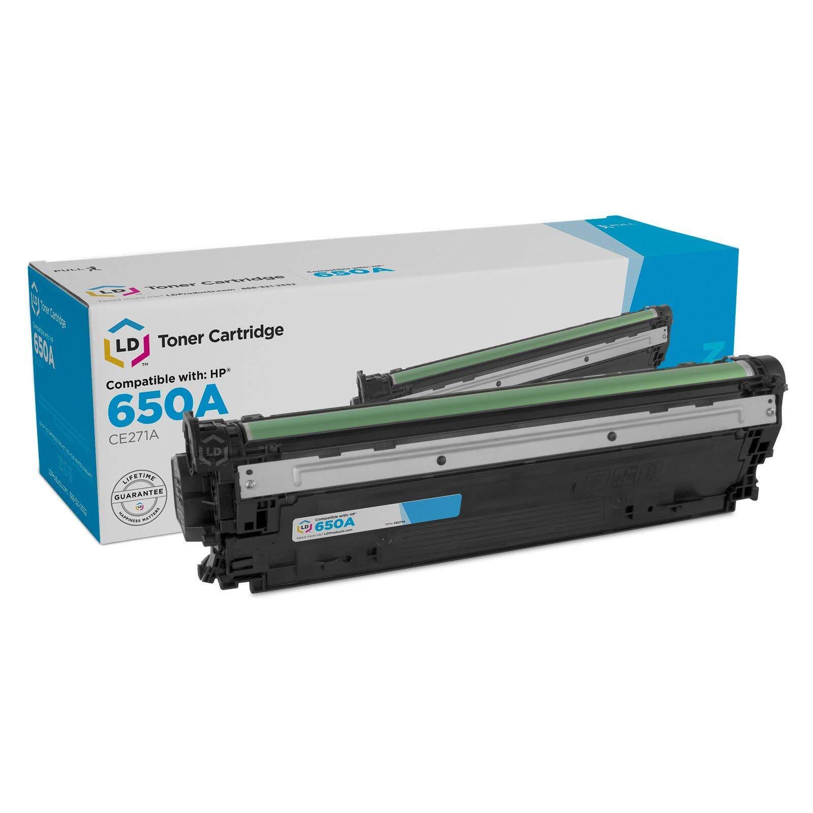 LD Products Replacement for HP 650A / CE271A Cyan Laser Toner Cartridge