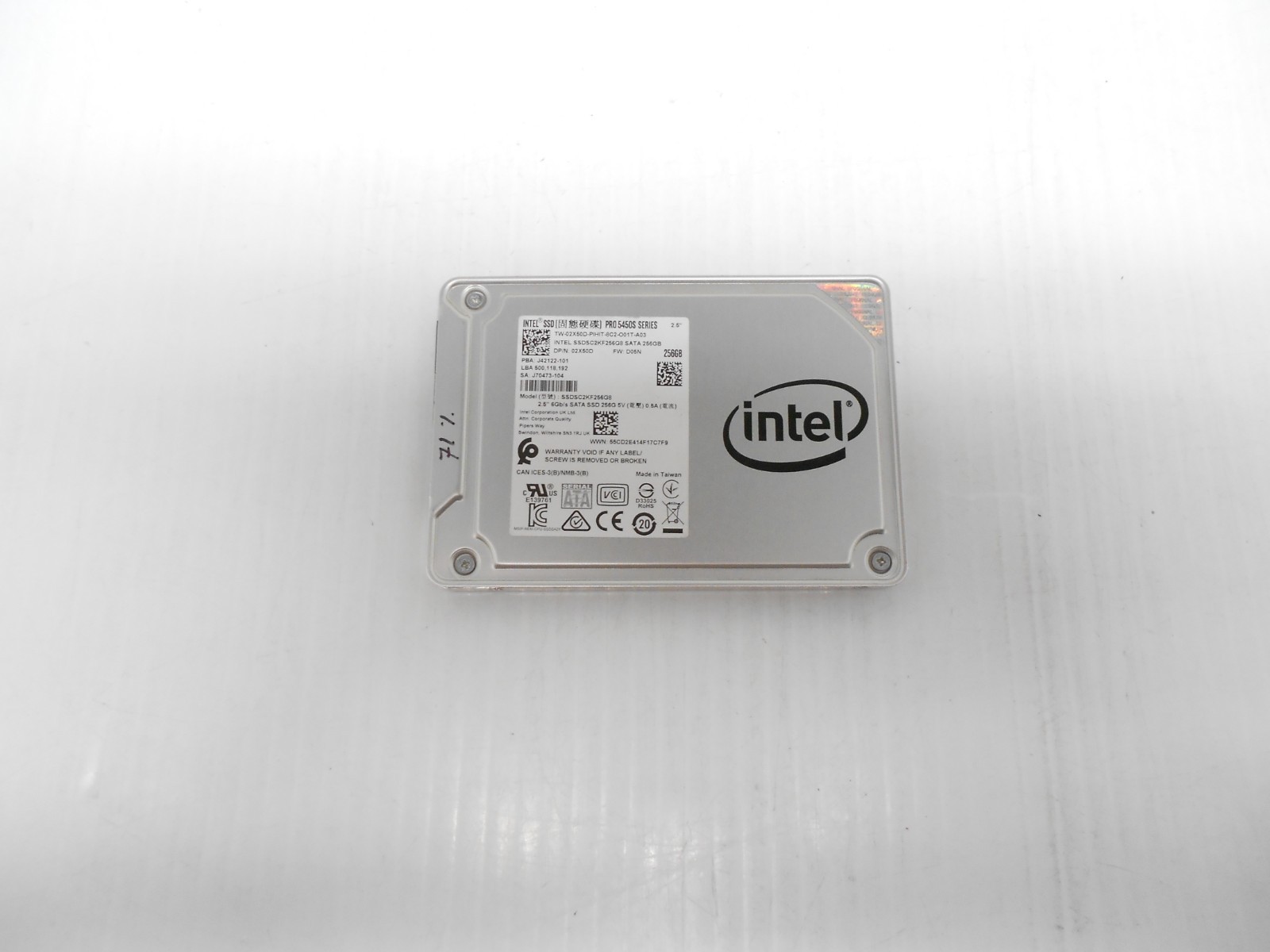 Dell 2X50D Intel Pro 5450S 256GB SATA 6GB 2.5" SSD Hard drive SSDSC2KF256G8 PC