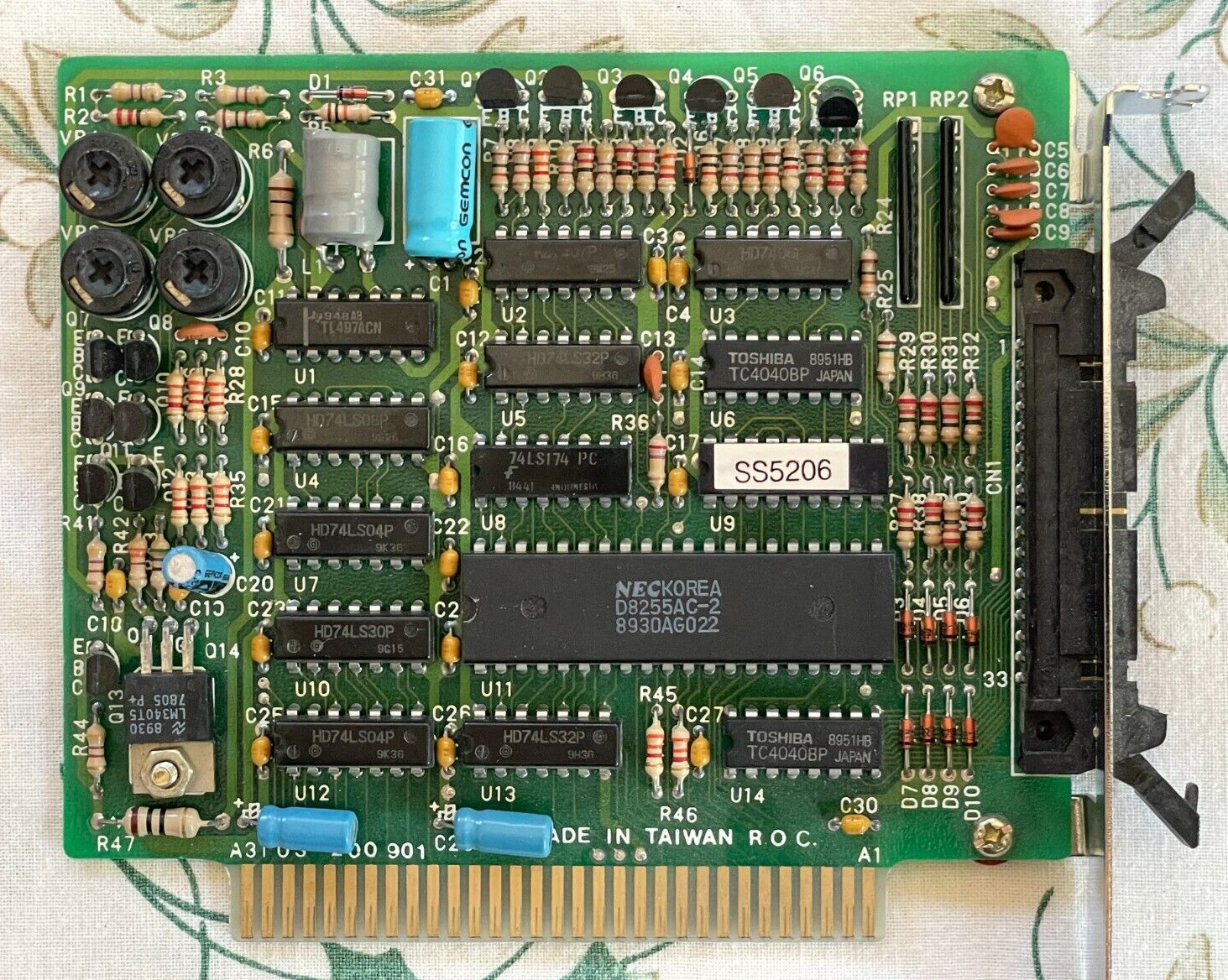A3103-200901 ISA 8 BIT Controller Card with 34 PIN IDC Connector
