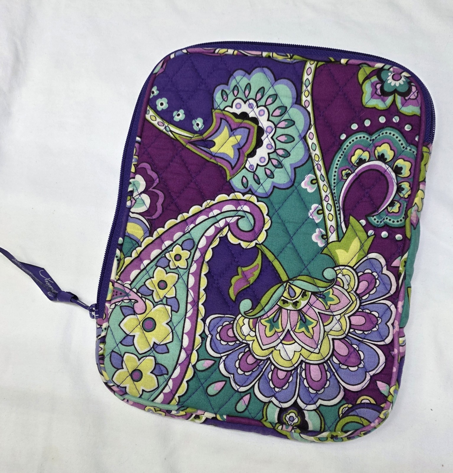 Vera Bradley Priscilla Pink Tablet Sleeve Case iPad E-Reader Cover Padded Zip