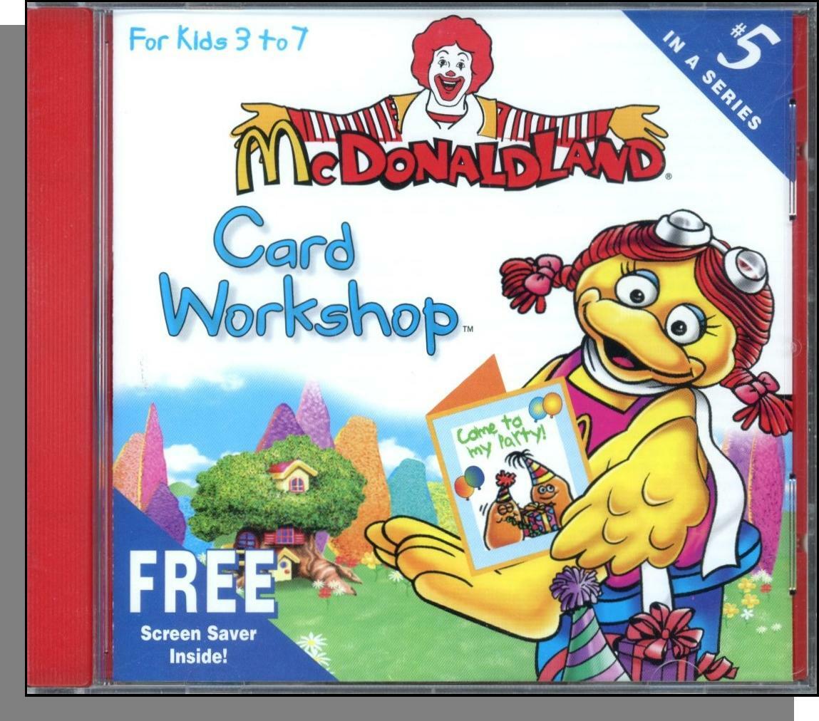 McDonalds McDonaldland Card Workshop - New 1997 Kids CD-ROM for Windows 95   