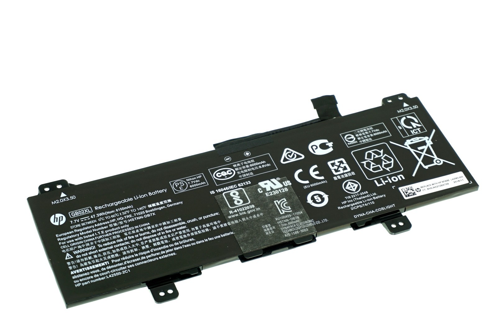 L42583-005 GB02XL GENUINE HP BATTERY 7.7V 47.3WH 14-DB 14-DB0025NR (A)(DF14)