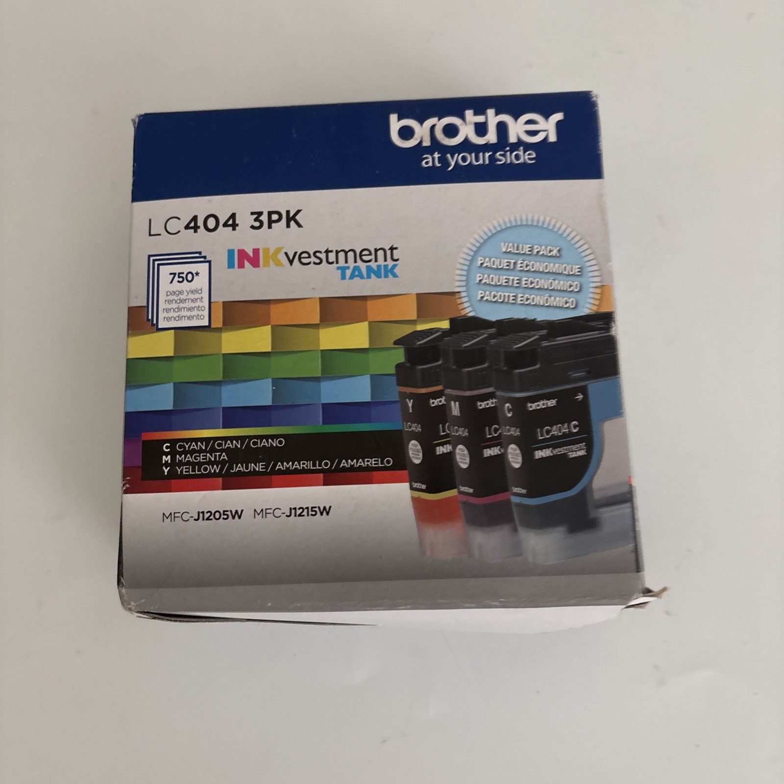 NEW OEM - BROTHER LC404 3-PACK COLOR Ink Cartridges - LC4043PKS -EXP 2026
