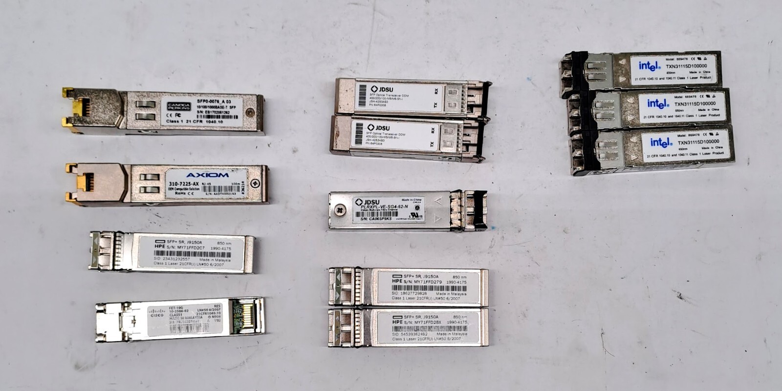 LOT OF 12 OPTICAL TRANSCEIVER READ DESCRIPTION PLEASE
