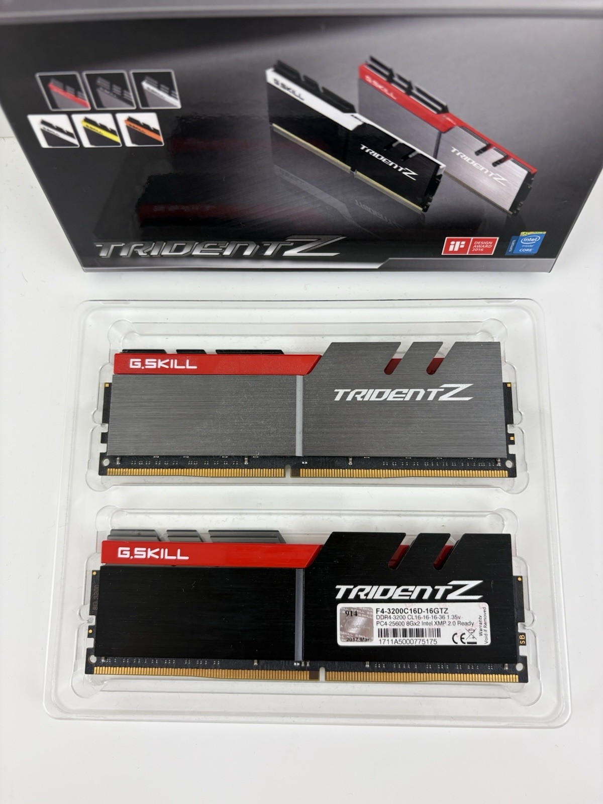 16GB (2x8GB) G.SKILL TRIDENTZ F4-3200C16D-16GTZ DDR4 3200 XMP 2.0 RAM MEMORY
