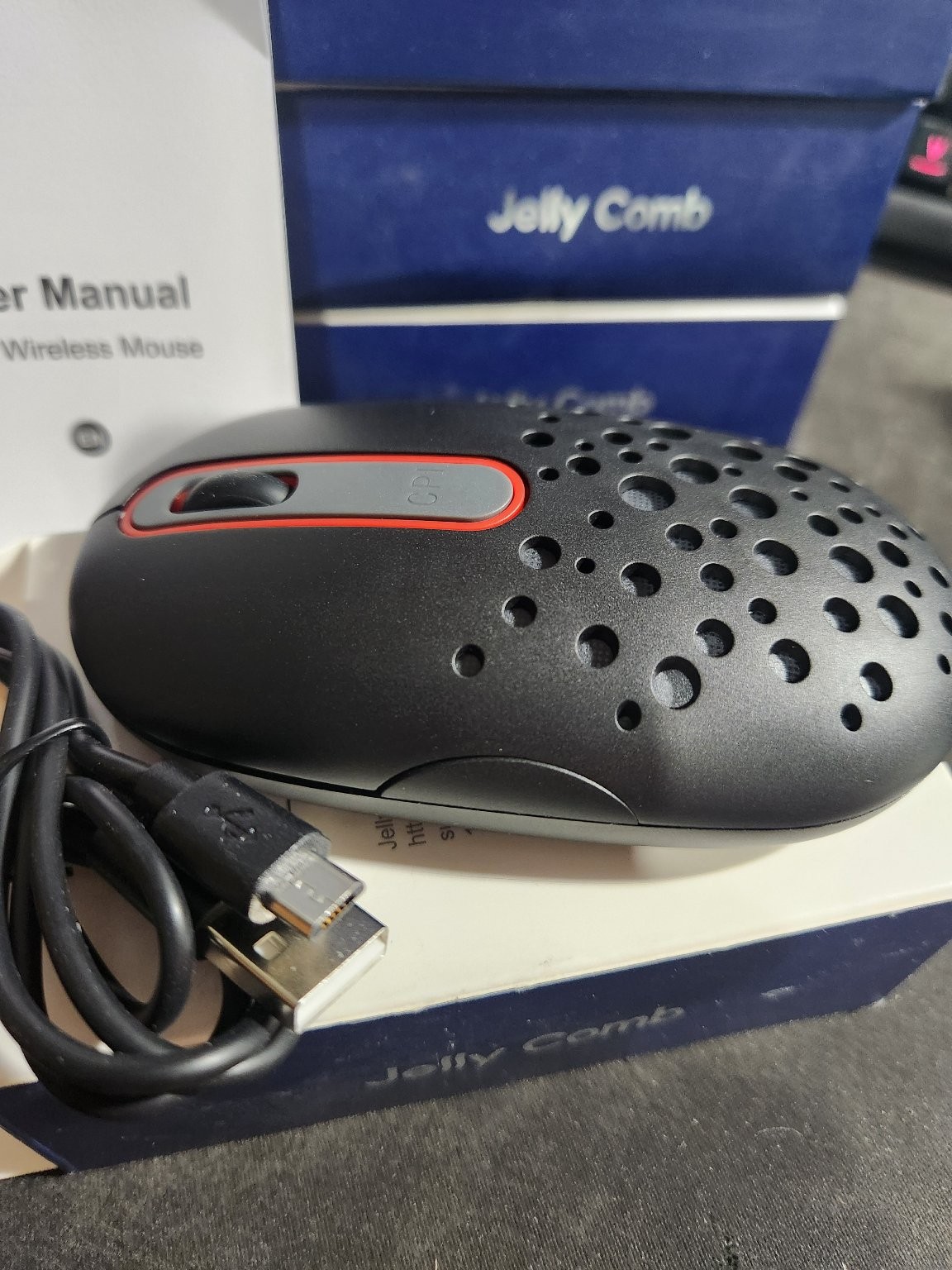 Jelly Comb IWG-DDS01 Wireless Mouse 2.4G Backlit LED Black