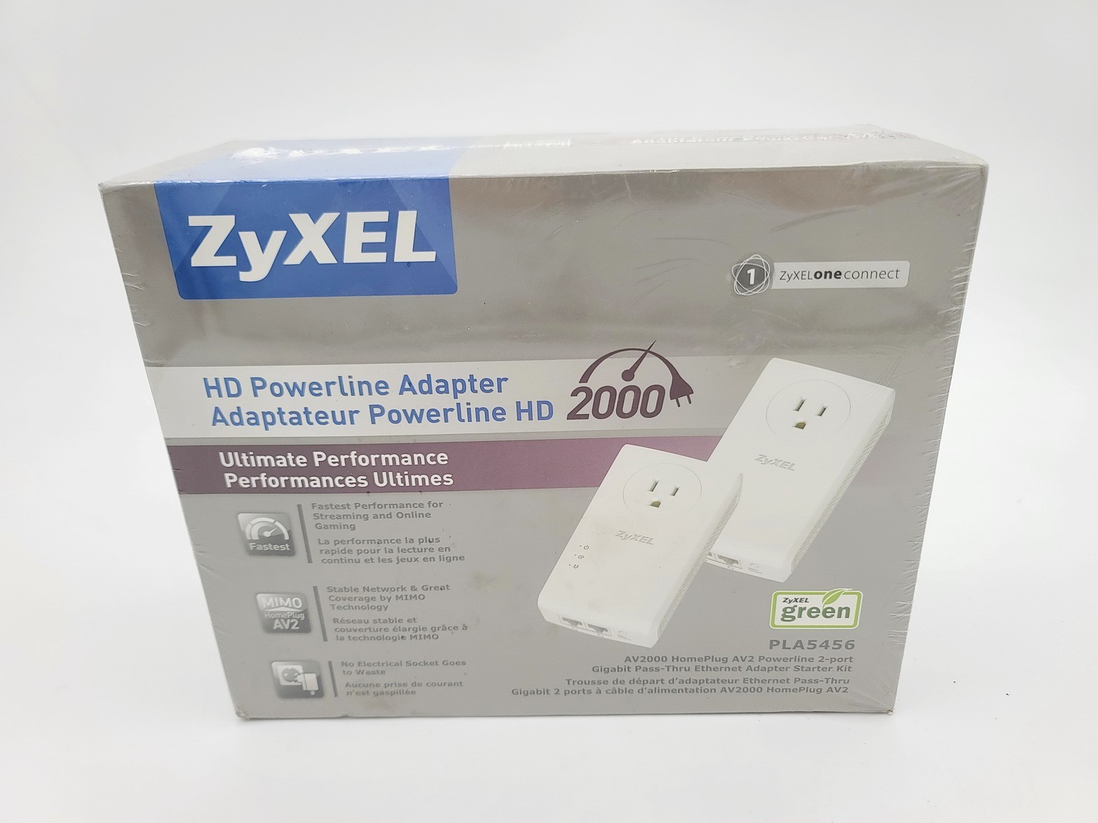 ZYXEL PLA5456 1800MBPS POWERLINE ETHERNET ADAPTER PASS-THRU 2-PORT GIGABIT SET 2