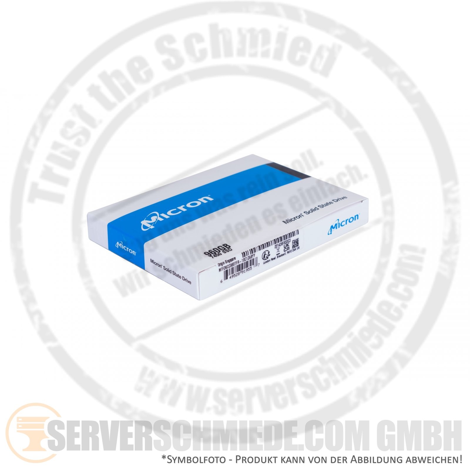 960GB 2.5" Micron 7450 Pro Datacenter Enterprise 24/7 U.3 NVMe 530K IOPS +NEW+