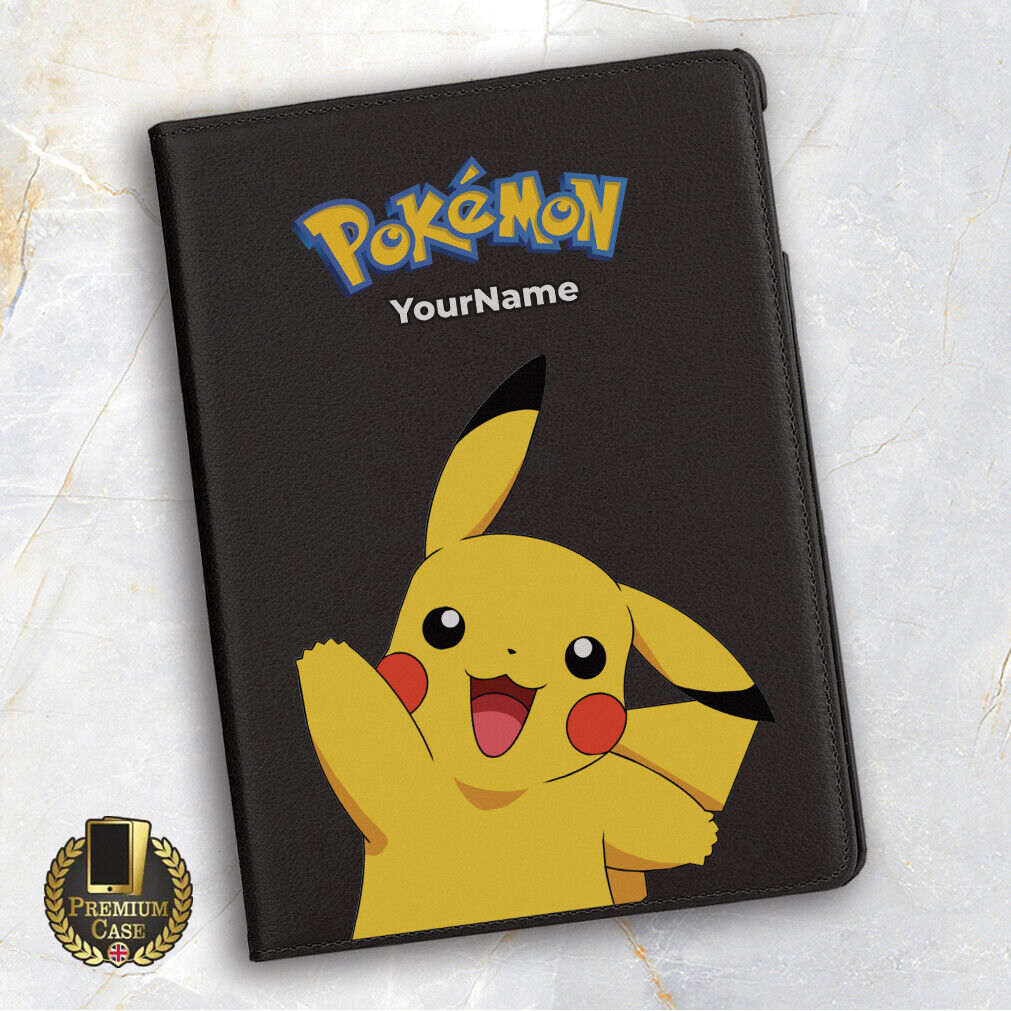 Pokemon 02 - Personalised iPad Rotating Case Cover Birthday Present Original