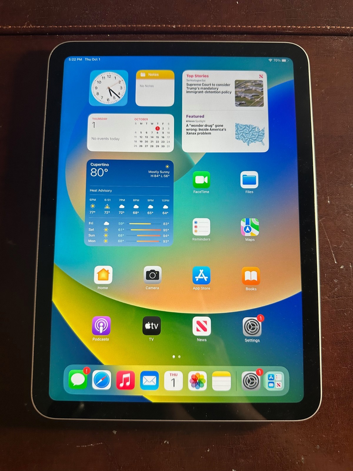 [READ] Apple iPad 10 (2022), A2696, 64GB, Wi-Fi, 10.9 in, Silver, iOS, Bat 97%