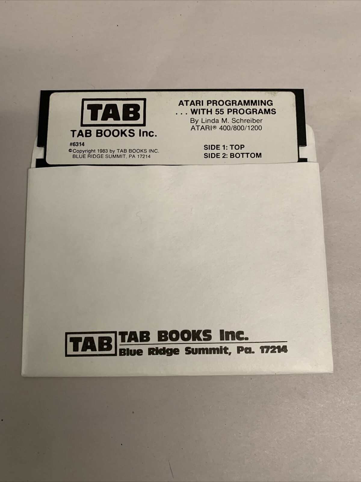 TAB ATARI PROGRAMMING WITH 55 PROGRAMSPROGRAM DISK Atari (400/800/1200) 1983