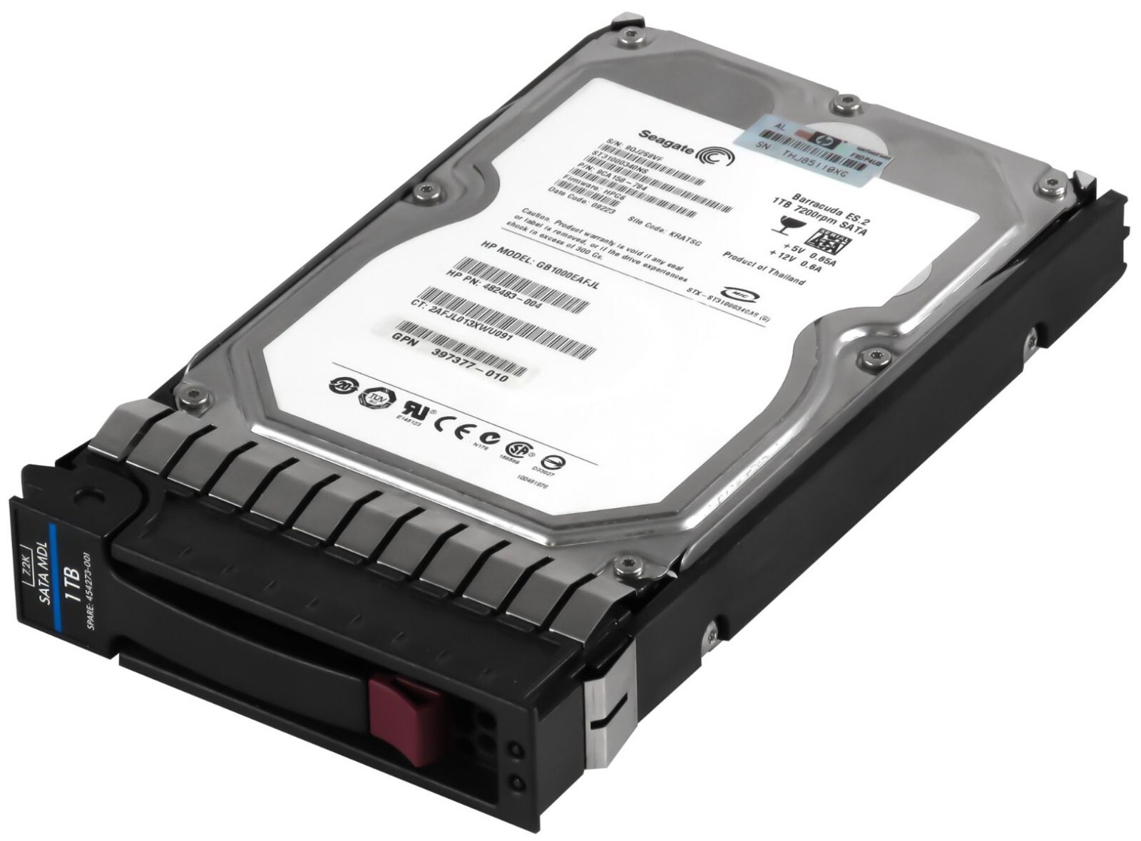 HARD DRIVE HP GB1000EAFJL 482483-004 1TB 7200RPM 32MB CACHE SATA II 3.5" inch