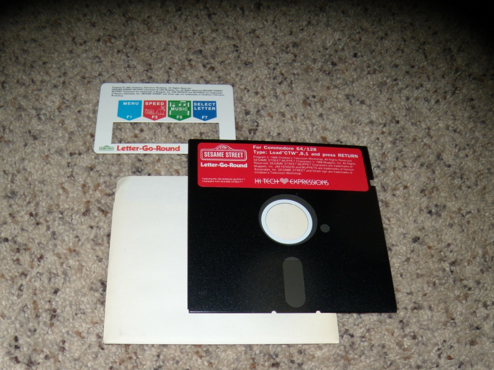 Sesame Street Letter-Go-Round Commodore 64 Game - tested