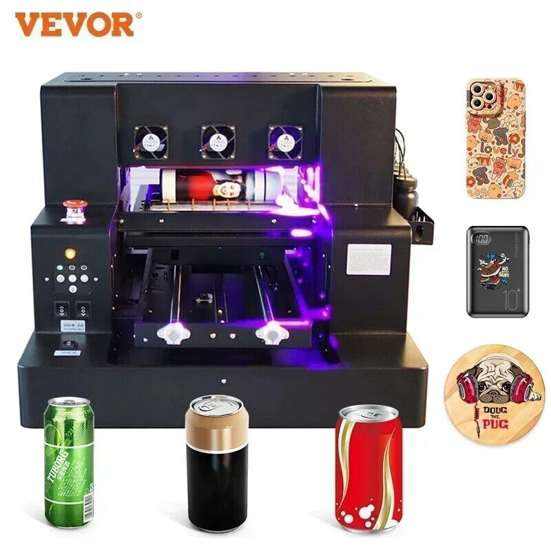VEVOR A3 UV Flatbed Automatic Label Printer Effect Varnish Machine For Metal