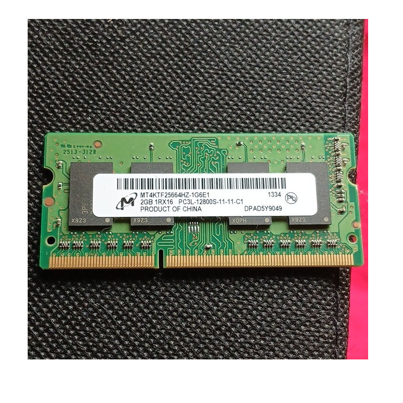Micron 2GB DDR3L SO-DIMM PC3L-12800S 204-Pin RAM MT4KTF25664HZ-1G6E1