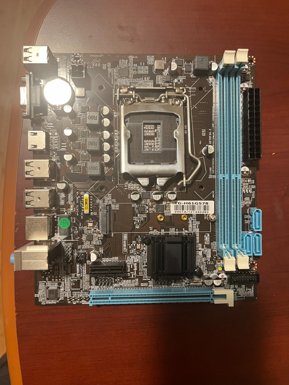Intel H61 LGA 1155 Micro ATX Motherboard TG-H61G578 DDR3 NVMe M.2 HDMI VGA Teste