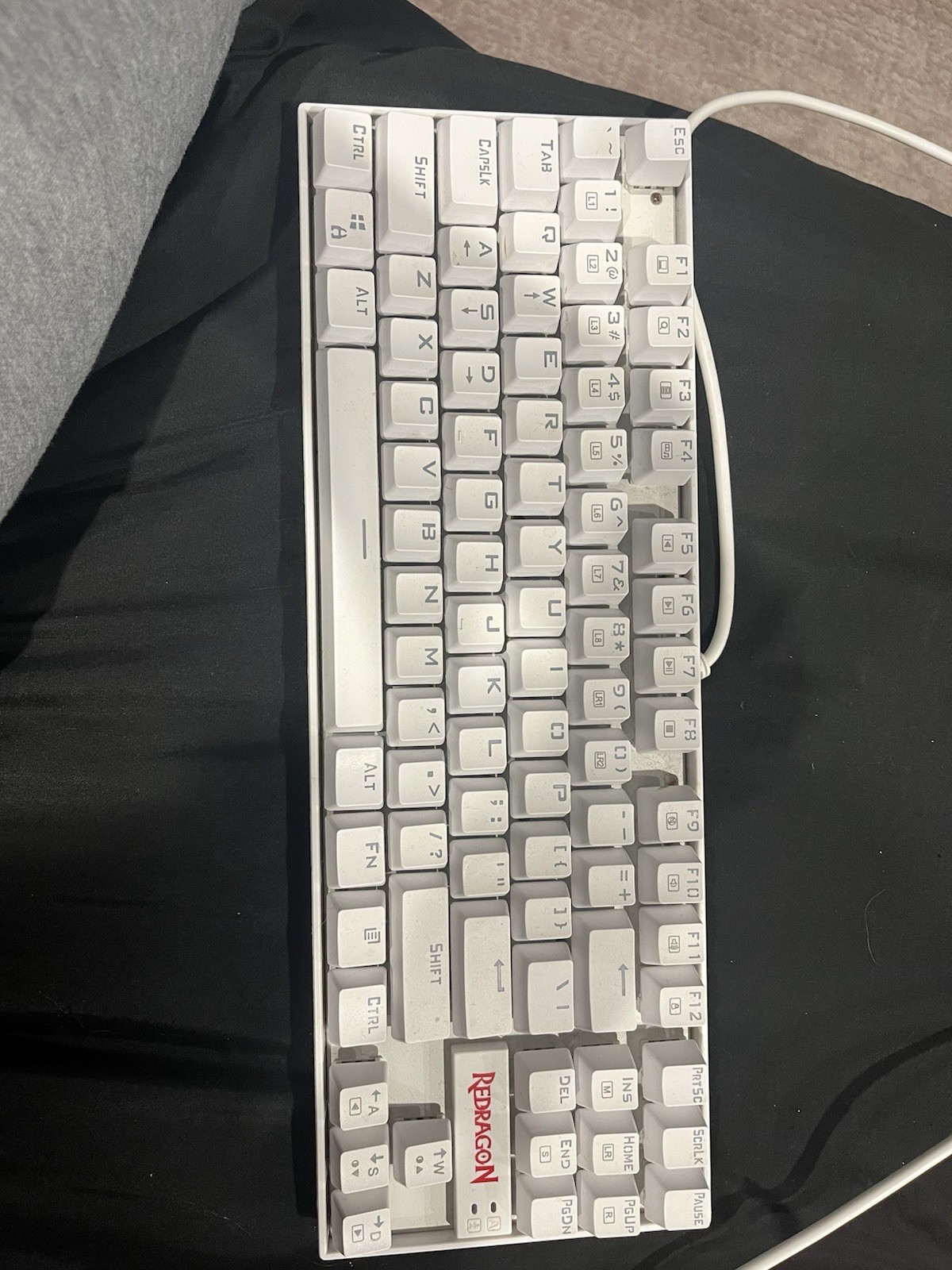 Red Dragon Wired Mechanical Gaming Keyboard K636CL White