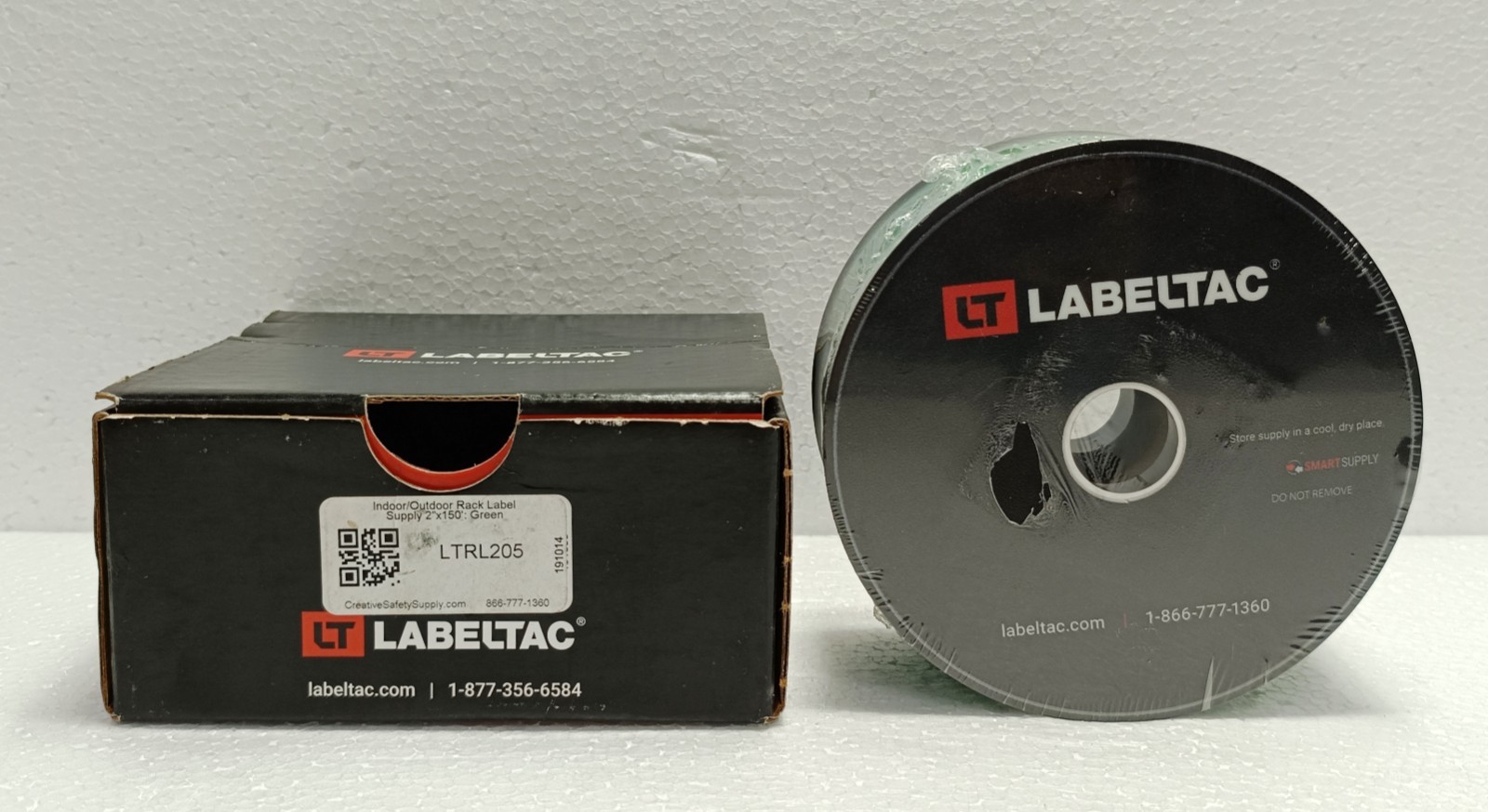LabelTac LT205 / LTRL205 Rack Label Supply 2" x 150' Green | New – open box