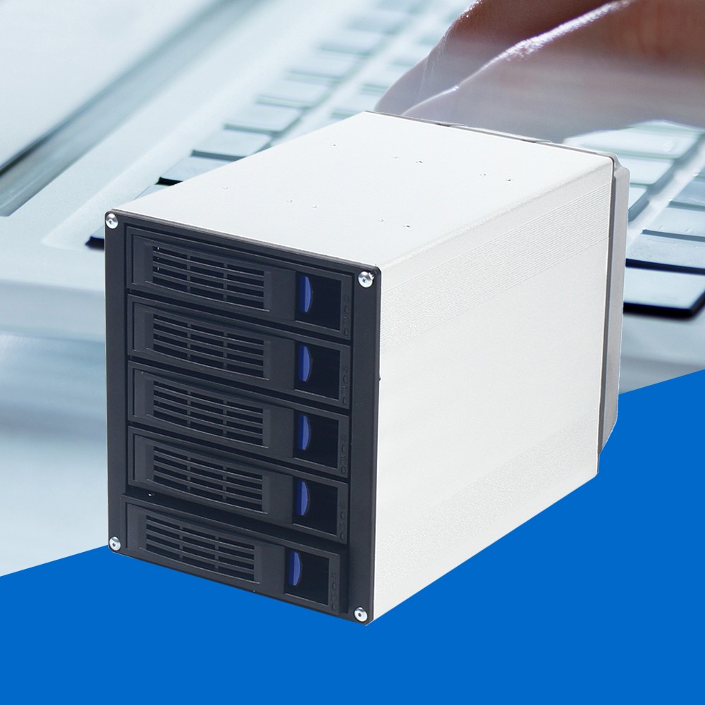 6 Gbps 5 Bay SATA HDD SAS Docking Station 2.5/3.5" Hard Drive Bays