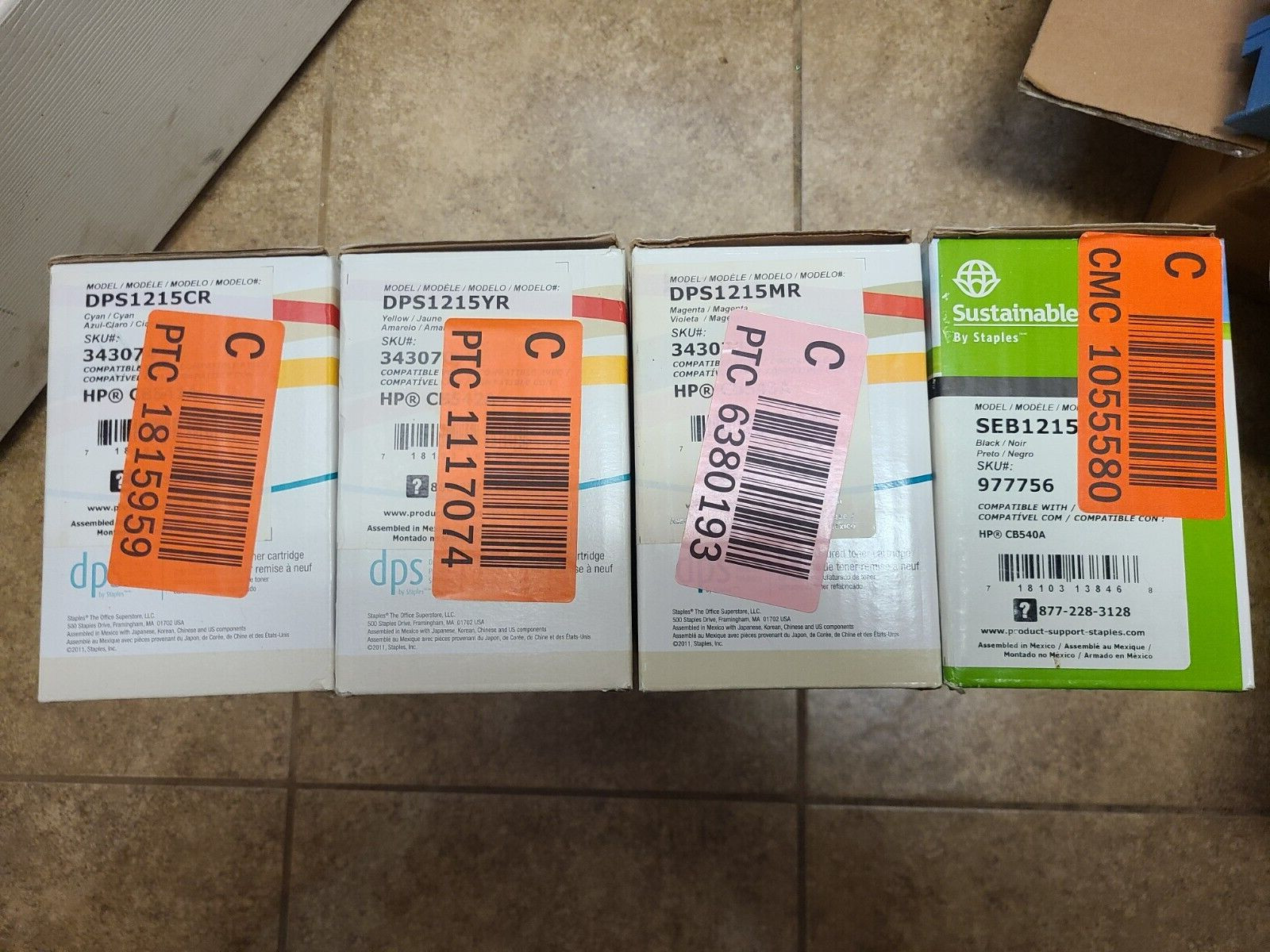 4Pk Generic CB540A CB541A CB542A CB543 Toner Individually boxed and sealed