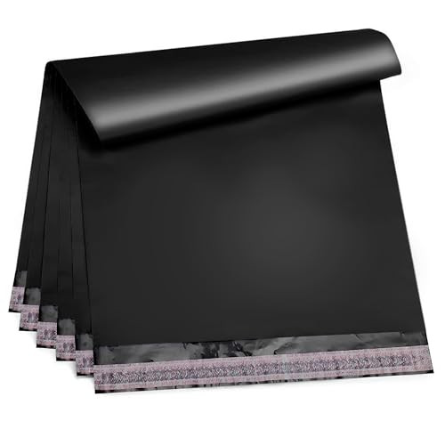 Black Poly Mailers Shipping Bags, 6 x 9 Inch. 100 Pack Poly Shipping Bags for 