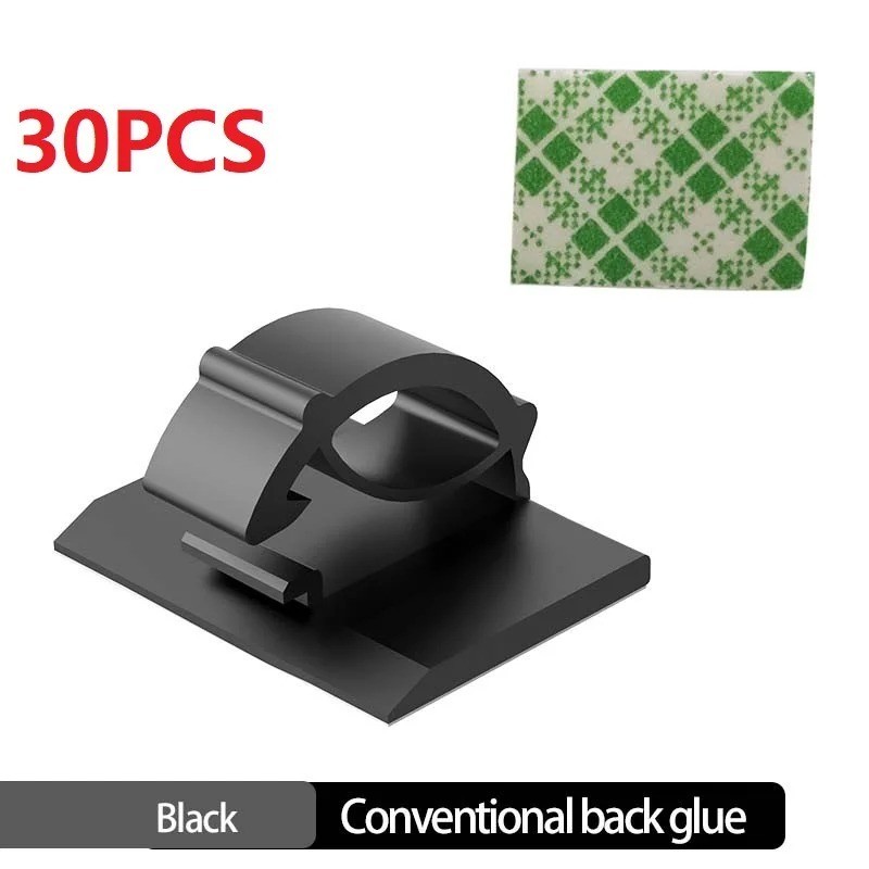 100Pcs Cable Clips Self-Adhesive Cord Management Wire Holder Organizer Clamp US