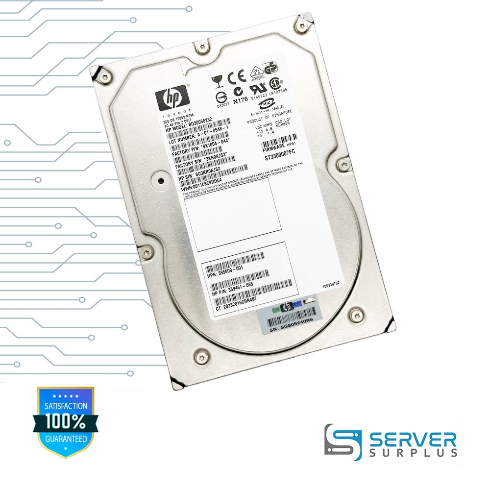 HP 300GB FC 10000 RPM 3.5 in Enterprise HDD | 359461-003 | ST3300007FC