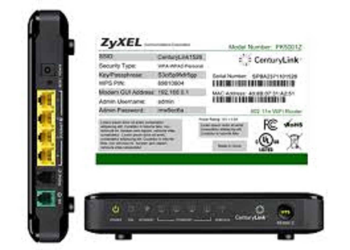 *CLEARANCE SALE*NEW IN BOX CENTURYLINK APPROVED ZYXEL PK5001Z DSL MODEM ROUTER*