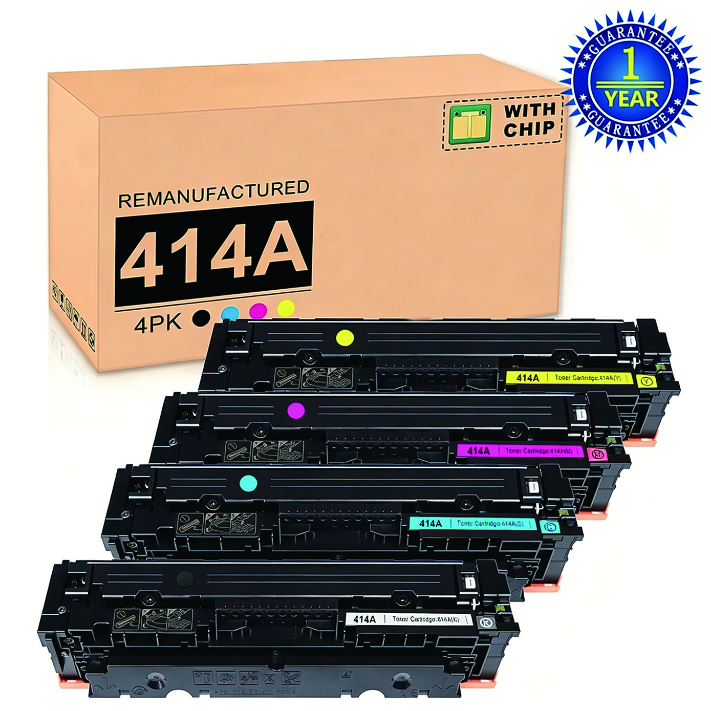 4PK W2020A Toner WITH CHIP Compatible For HP 414A MFP M454dn M454dw M479 M479fdw