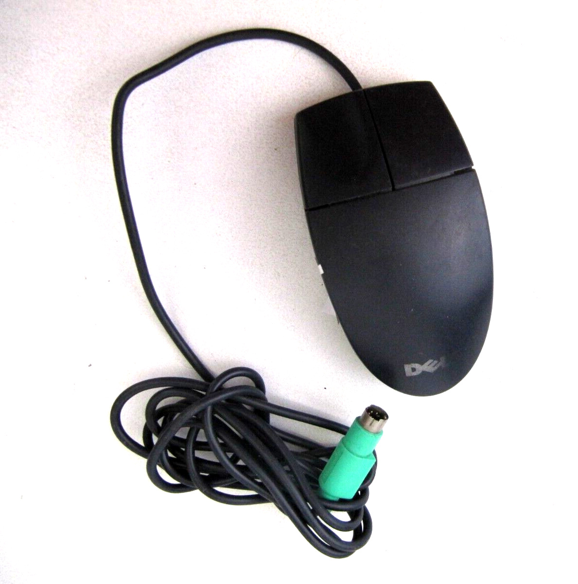 DELL Wired Mouse Corded Black Track Ball PS2 2 Button Scroll Wheel M-SAW34