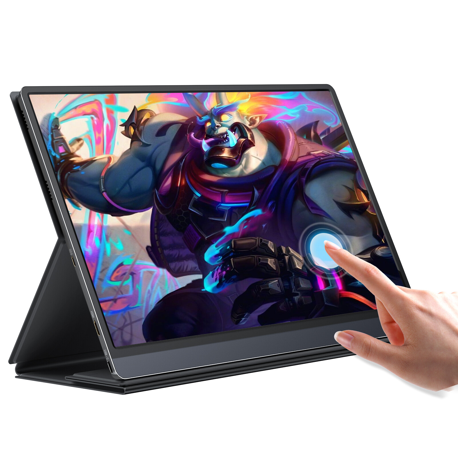 UPERFECT 15.6" 120Hz 1080P Portable Monitor Touchscreen Built-in Battery Monitor