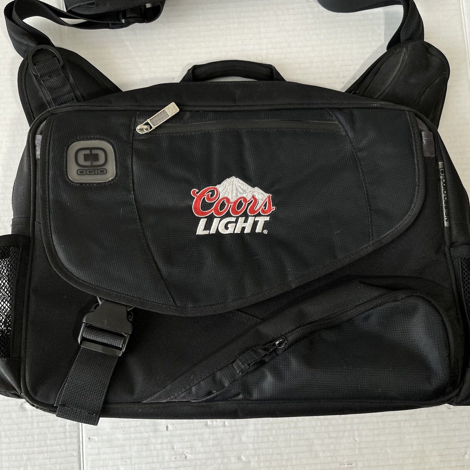 OGIO Street Hip Hop Coors Light Messenger Bag Black Padded Laptop Backpack