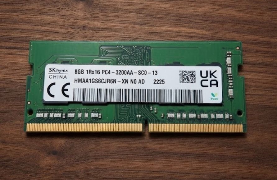 SK hynix 8GB 1Rx16 PC4-3200AA-SC0-13 HMAA1GS6CJR6N-XN N0 AD Memory RAM SO-DIMM