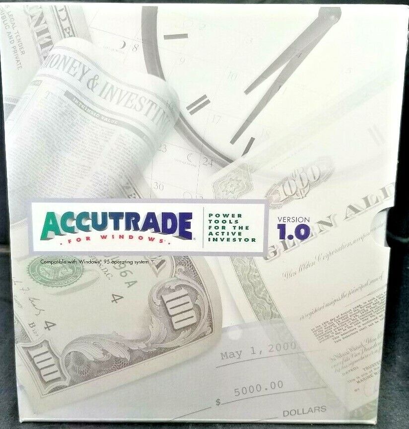 CD ROM VERSION, ACCUTRADE 1.0 WINDOWS PC TRADING SOFTWARE FOR FINANCE INVESTORS