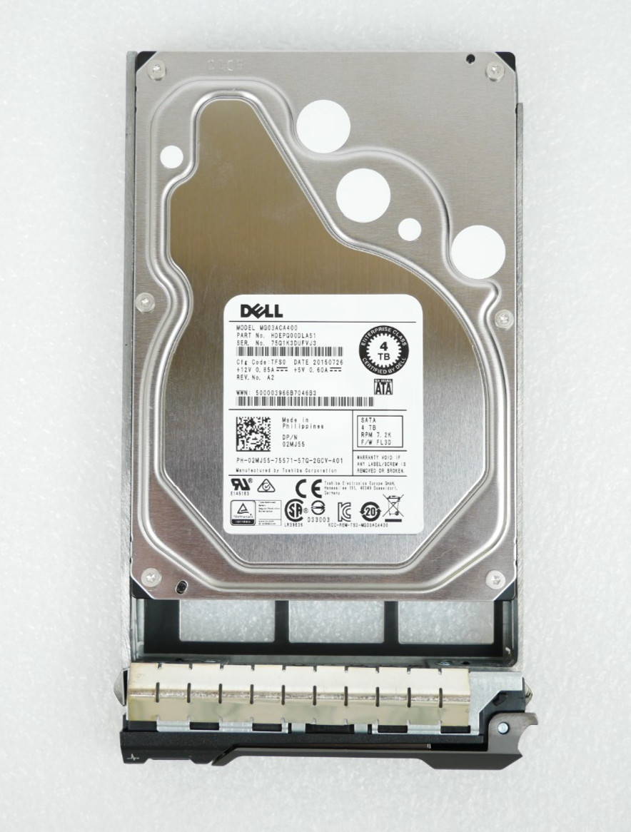 Dell 02MJ55 MG03ACA400 4TB 7.2K SATA 3.5" Internal Hard Drive w/ CADDY *100%*