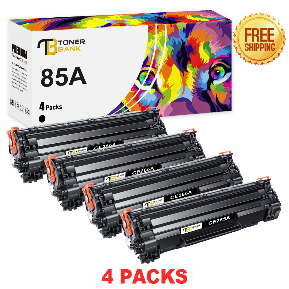 4x Black CE285A 85A Ink Toner Cartridge for HP LaserJet P1102w M1212nf M1217nfw
