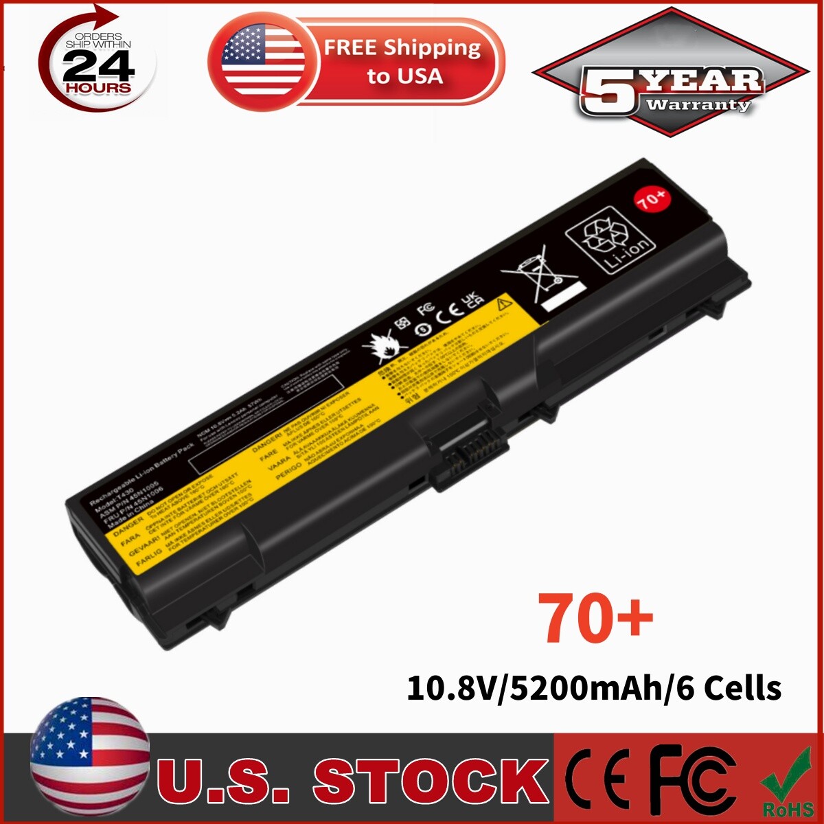 Lot 30x Battery For Lenovo Thinkpad T430 T420 T510 W530 W510 W520 L420 L430 70+