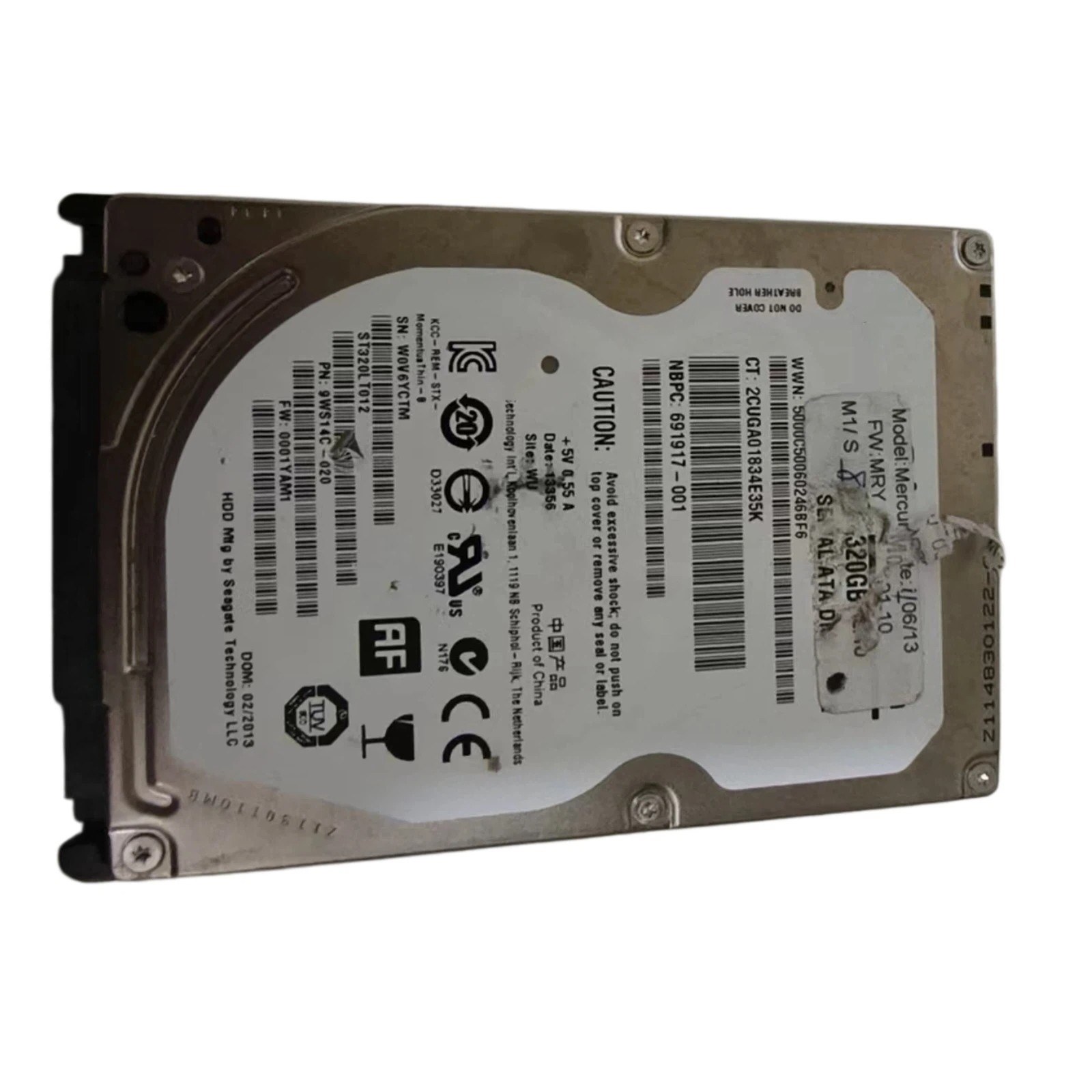 320GB Hard Disk Drive fits for Seagate 9ws14c-020 ST320LT012 F/W: 0001YAM1