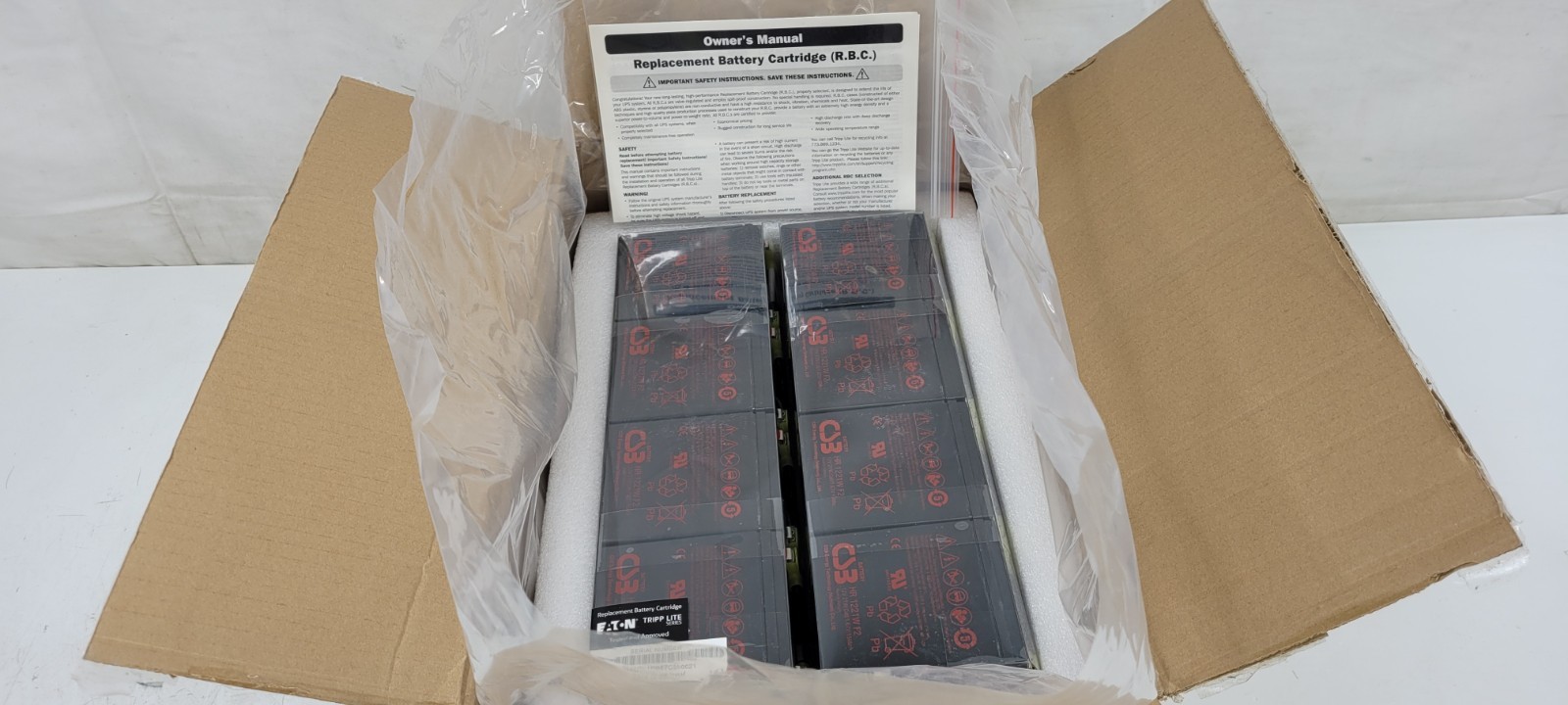 (QTY. 8 SET) Eaton Tripp Lite RBC5-192 Series 4U UPS System Battery 192VDC