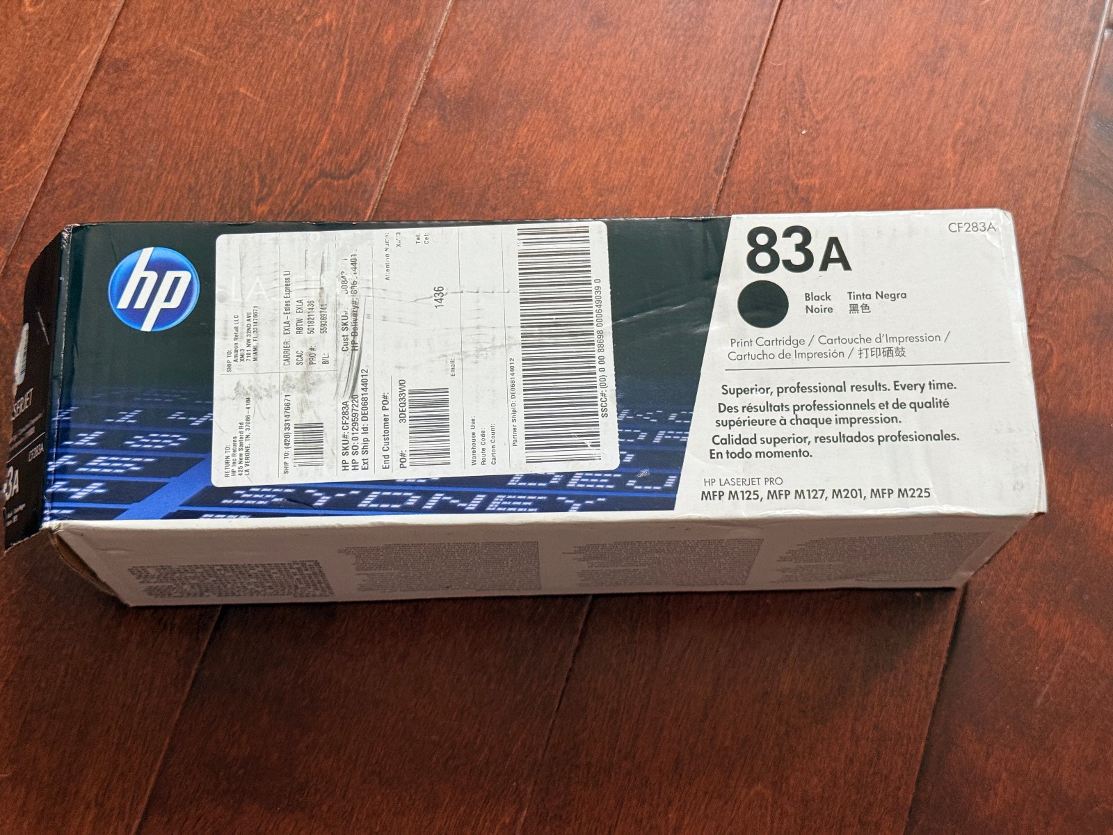 New Geniune HP 83A CF283A Black LaserJet Toner Cartridge OEM - Open Box