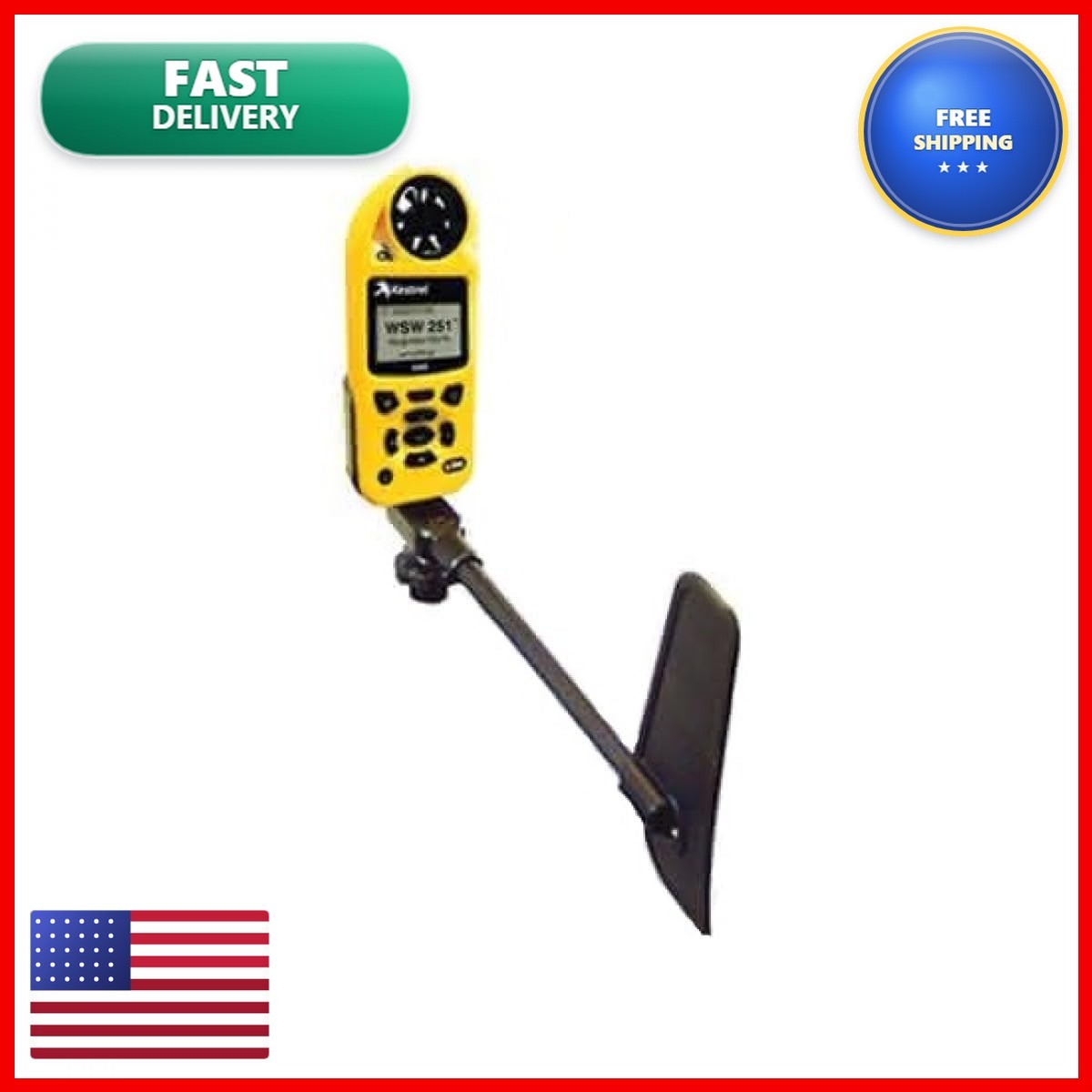 Rotating Vane Mount & Carry Case for Kestrel 5000 Series - Black