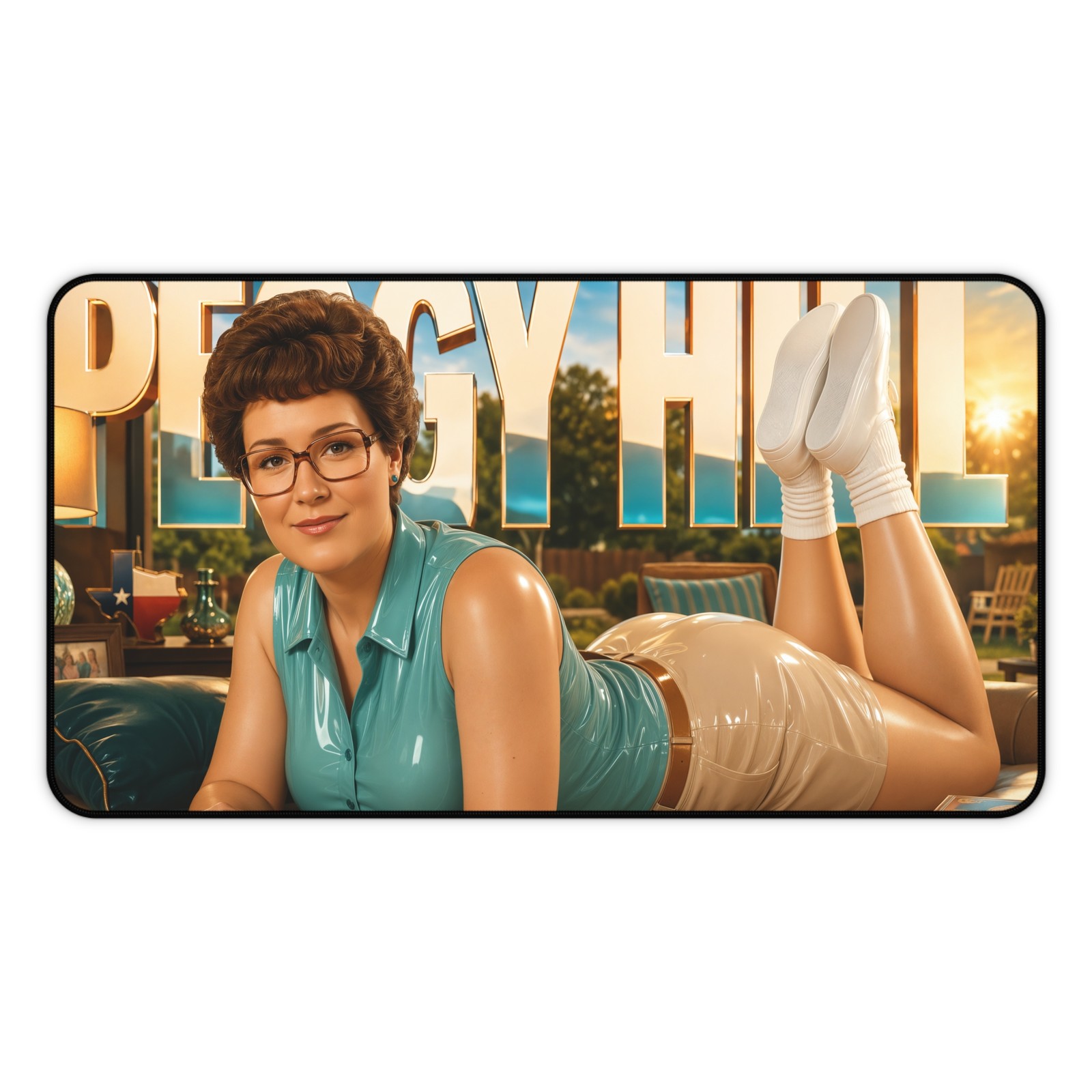 Neoprene Desk Mat Featuring Peggy Hill, Mouse Pad and Workstation Accessory