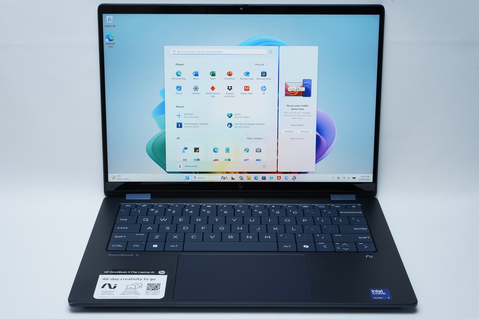 HP OmniBook X Flip 2-in-1 14" Laptop Ultra 7 256V 16GB Arc 140V 1TB 2K Touch