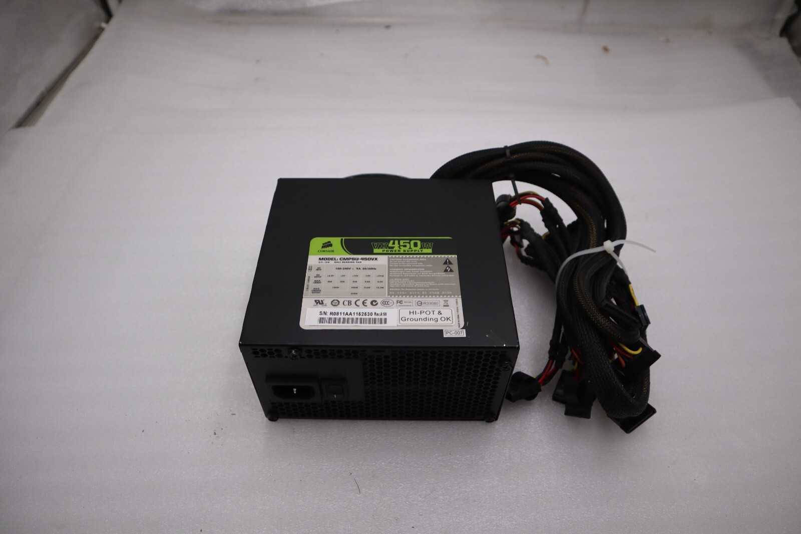 CORSAIR CMPSU-450VX 450 W ATX12V V2.2 80 PLUS  Active PFC Compat STOCK H1241