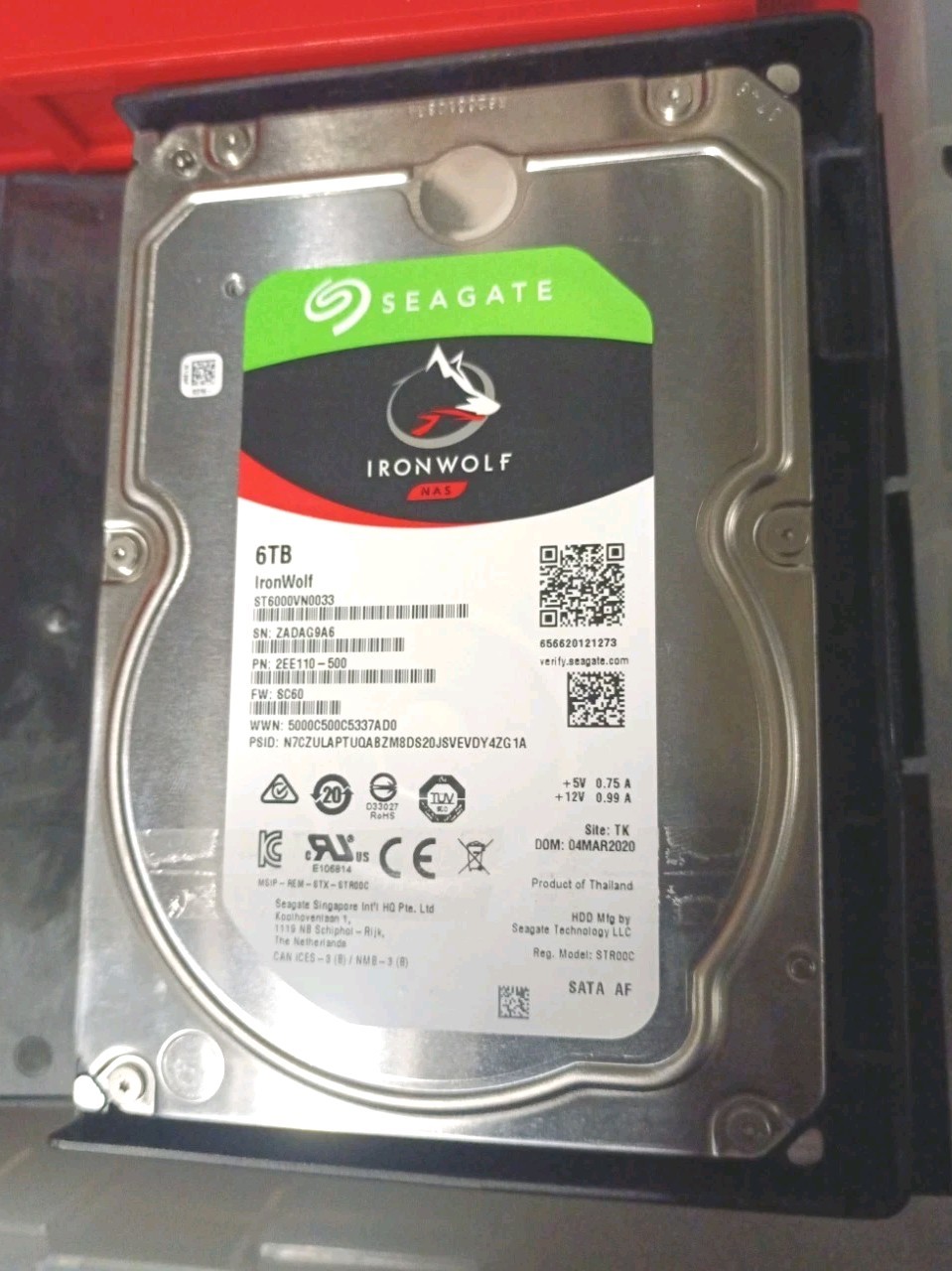 Seagate IronWolf NAS 6TB SATAIII Hard Drives 256MB Cache, 7200RPM