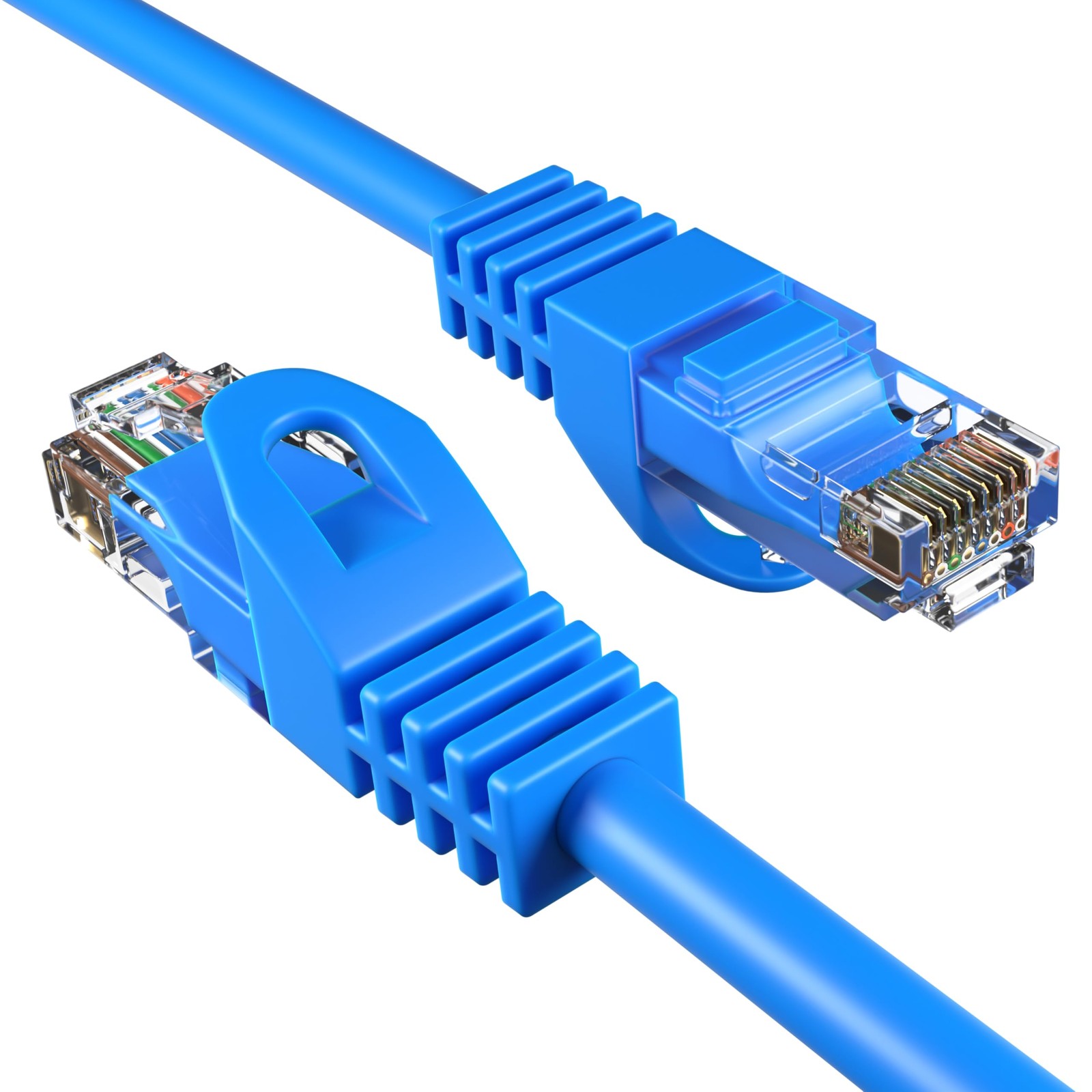 Cables Direct Online Snagless Cat5e Ethernet Network Patch Cable Blue 100 Feet