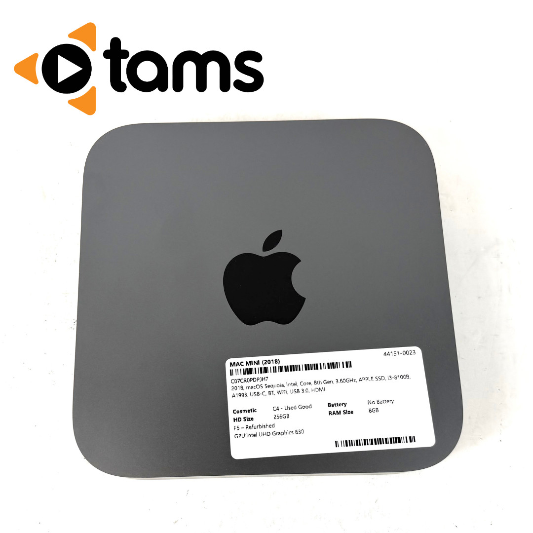 Apple Mac Mini 2018 A1993 i3-8100B 3.6GHz 8GB DDR4 256GB SSD Sequoia