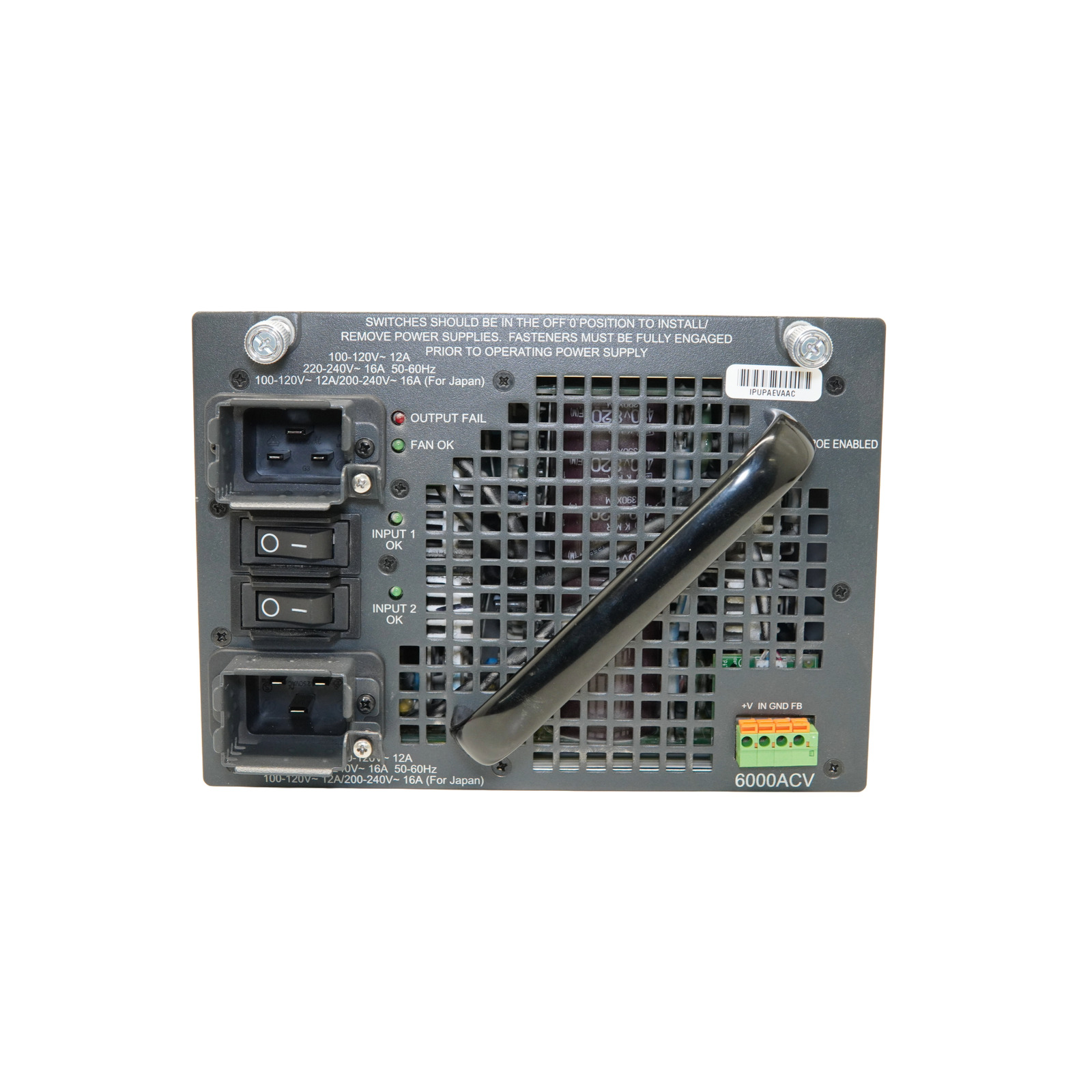 Emerson AA25350 6000 Watt AC Power Supply for Cisco Catalyst 4500