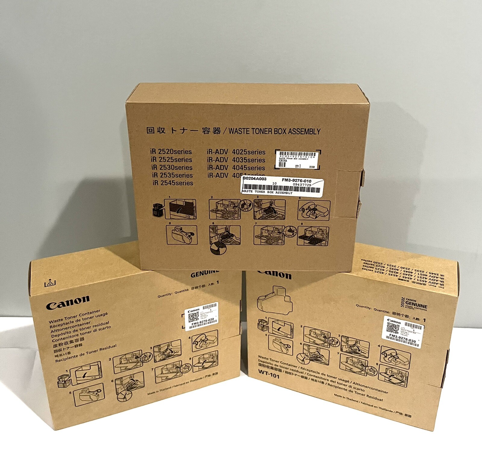 Canon FM3-9276-000/010/020/030 Lot of x3 Waste Bottle WT-101, imageRUNNER 2520